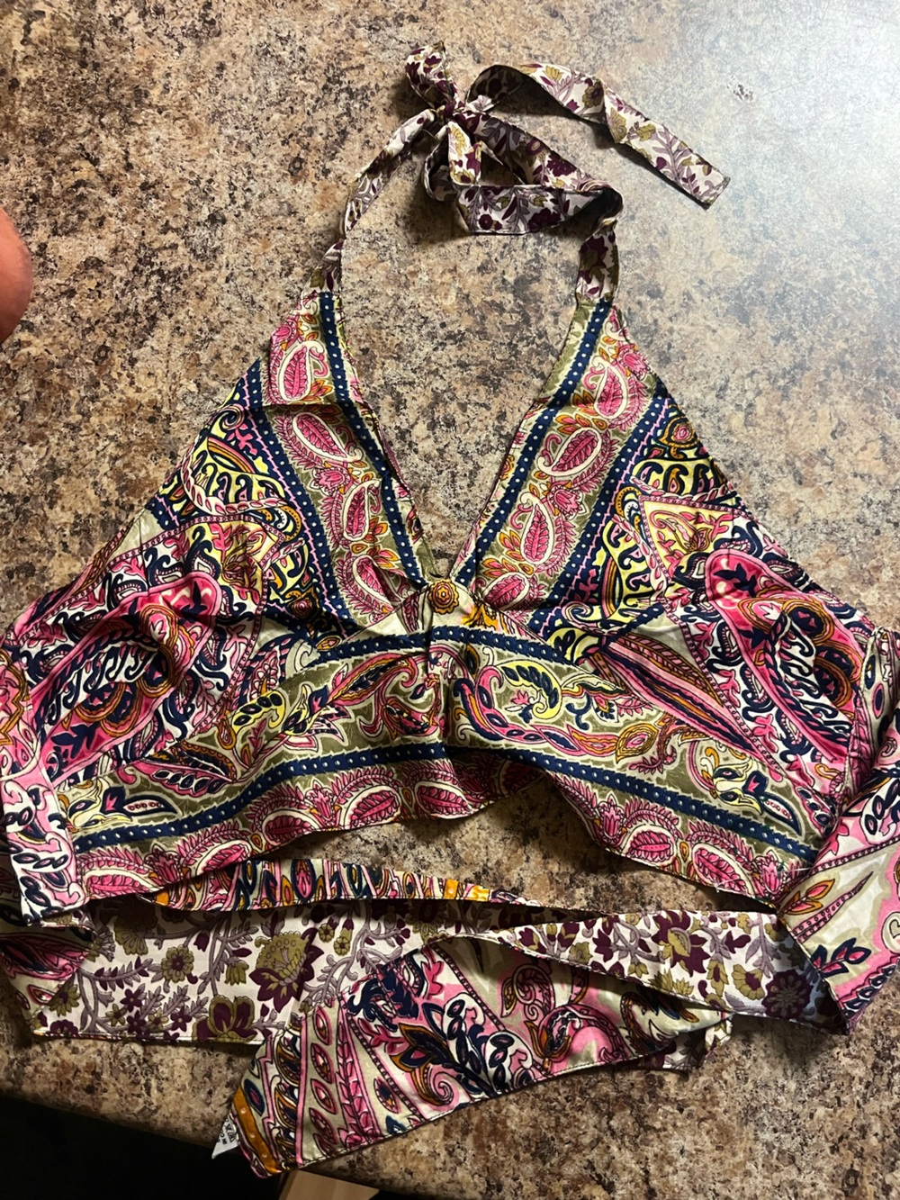 No brand revealed halter top